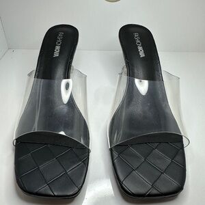 Monika Heeled Mules - Black